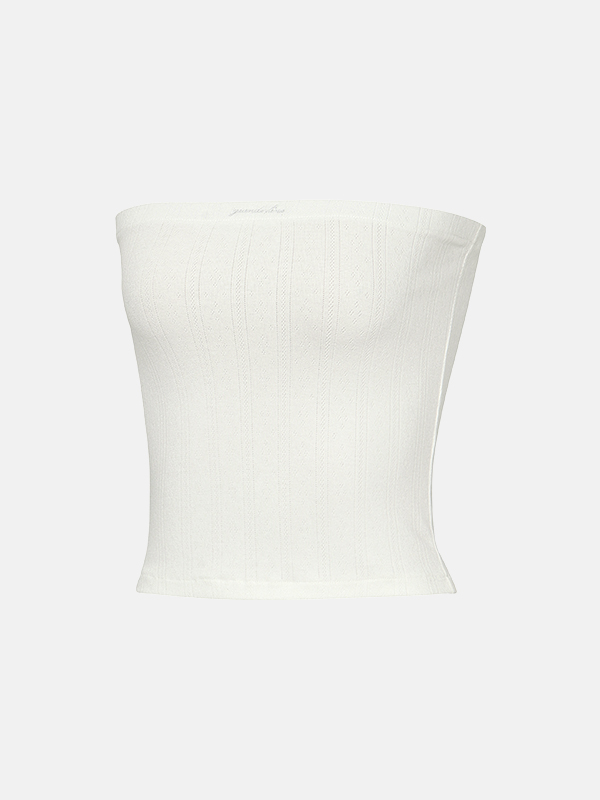 預購_Eyelet Tube Top by Grandeline