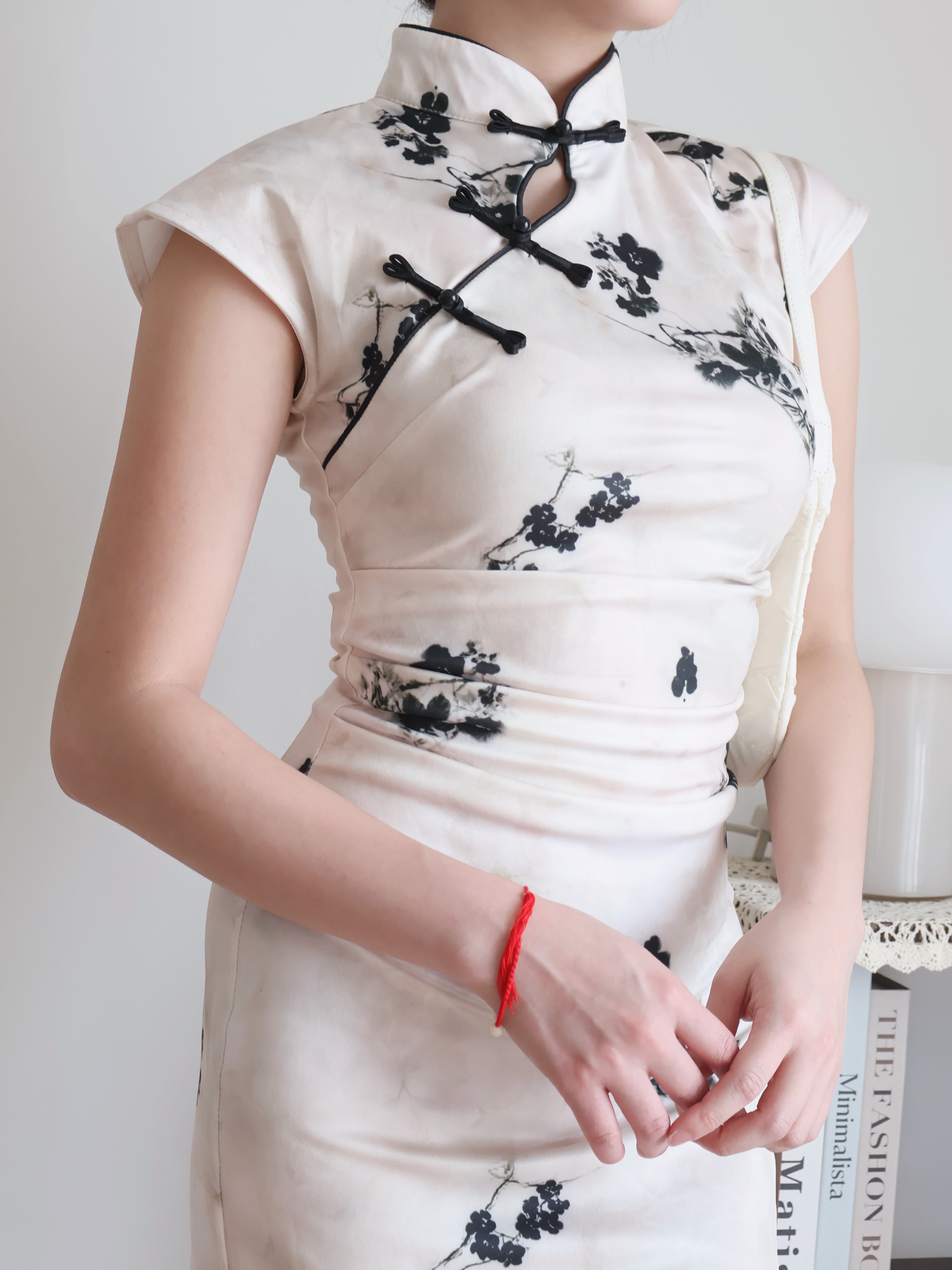 Gwen Side-Slit Cheongsam | Cream