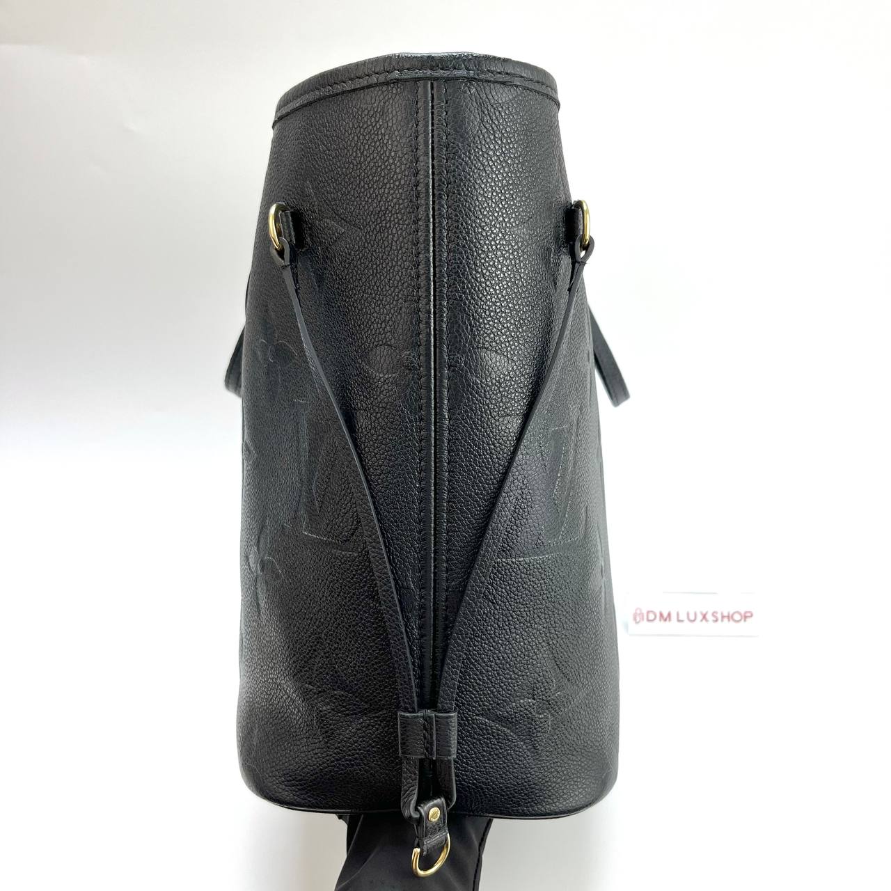 LV Neverfull Black Empreinte Leather MM GHW