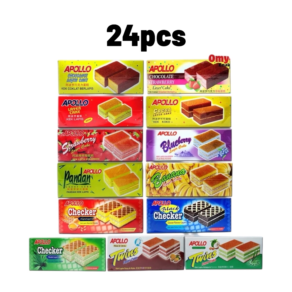 24pcs x 18g Apollo Layer Cake / Checker /Twins Assorted Flavor