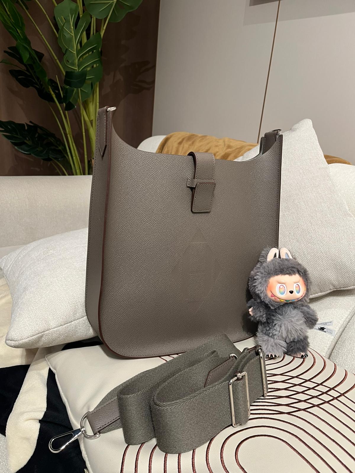 hermes Evelyn Sellier Stamp C ETAIN 100%Authentic,98%new ✅dust bag ✅box 