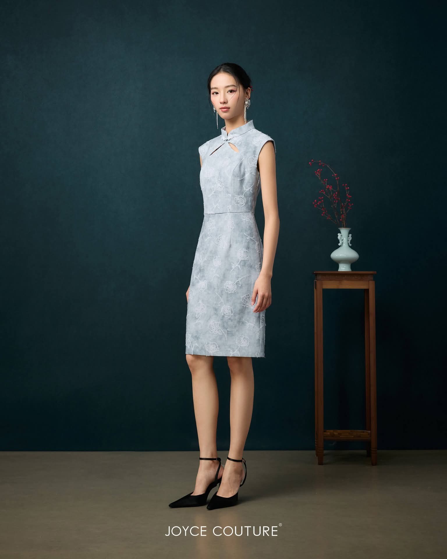 优雅旗袍连身裙 D0366