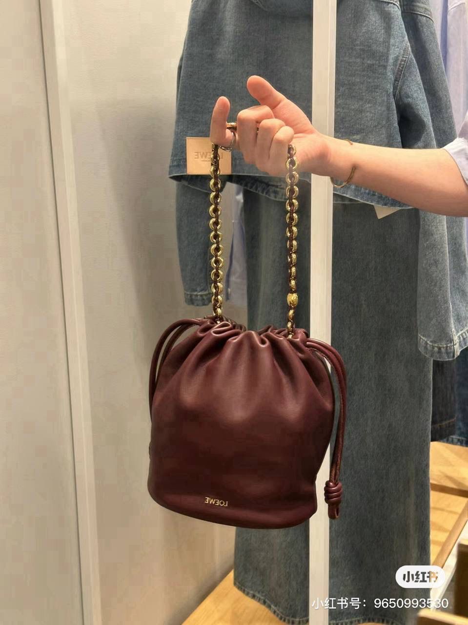 Loewe 罗意威 Flamenco Bucket 迷你水桶包