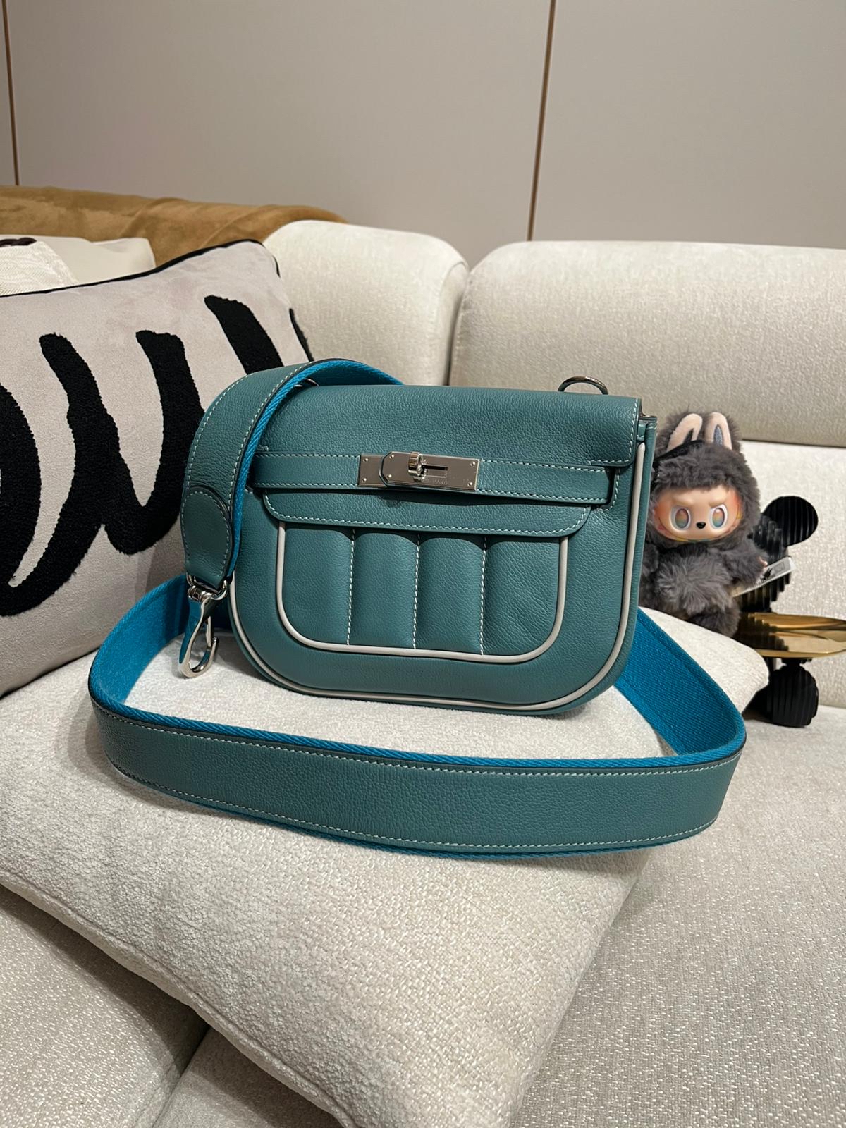  Hermes berline mini Calfskin 21cm 100%Authentic ,95%new✅dust bag✅box 