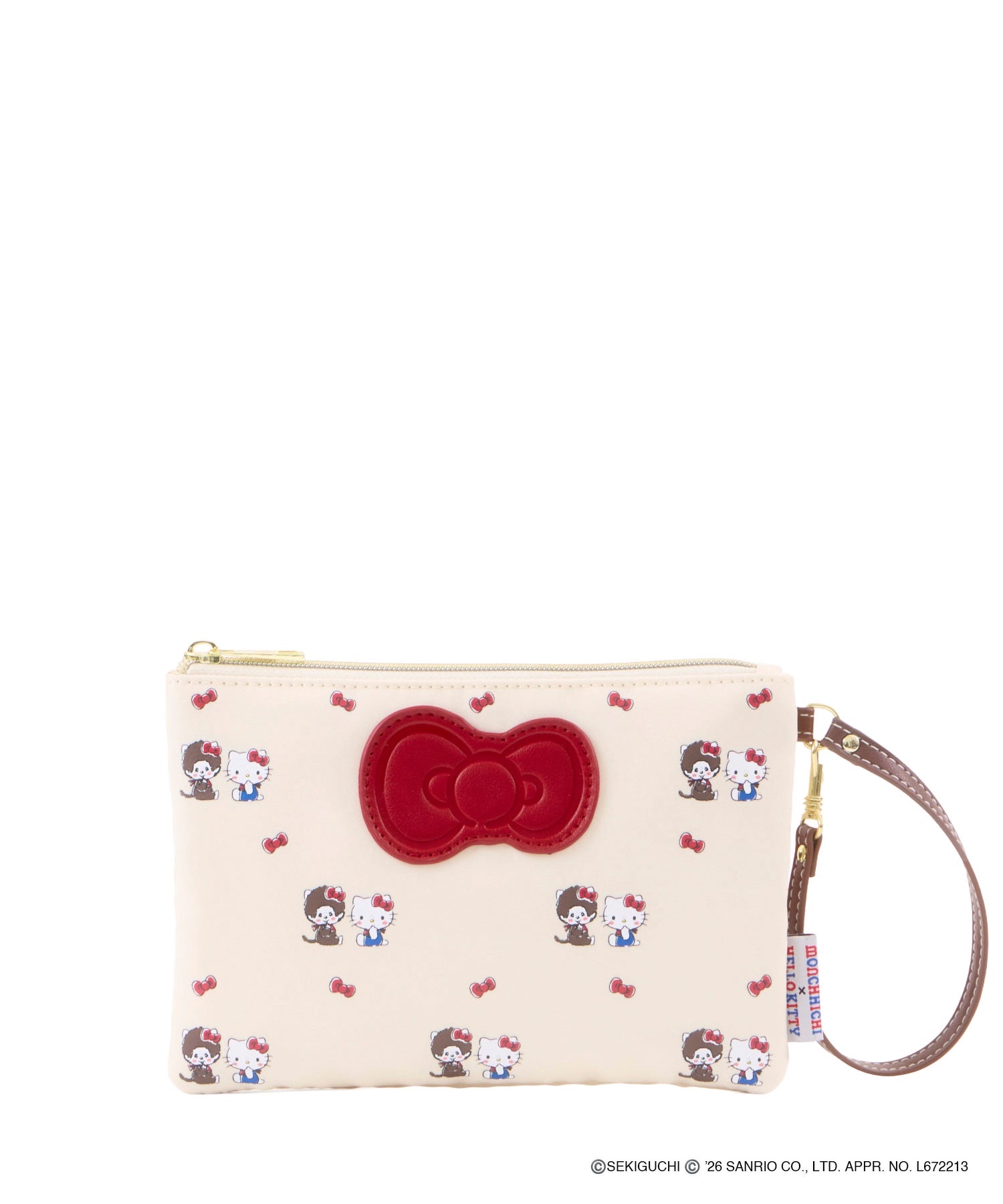  🎀【預訂】Monchhichi × Hello Kitty Pattern Pouch W