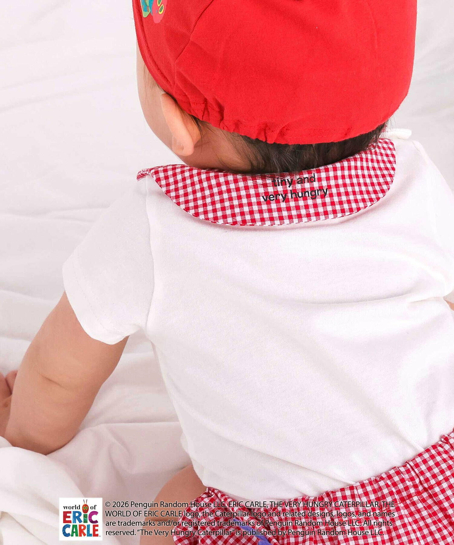 🇯🇵預訂 日本直送🇯🇵兩色好餓的毛毛蟲格紋條紋翻領短袖包屁衣