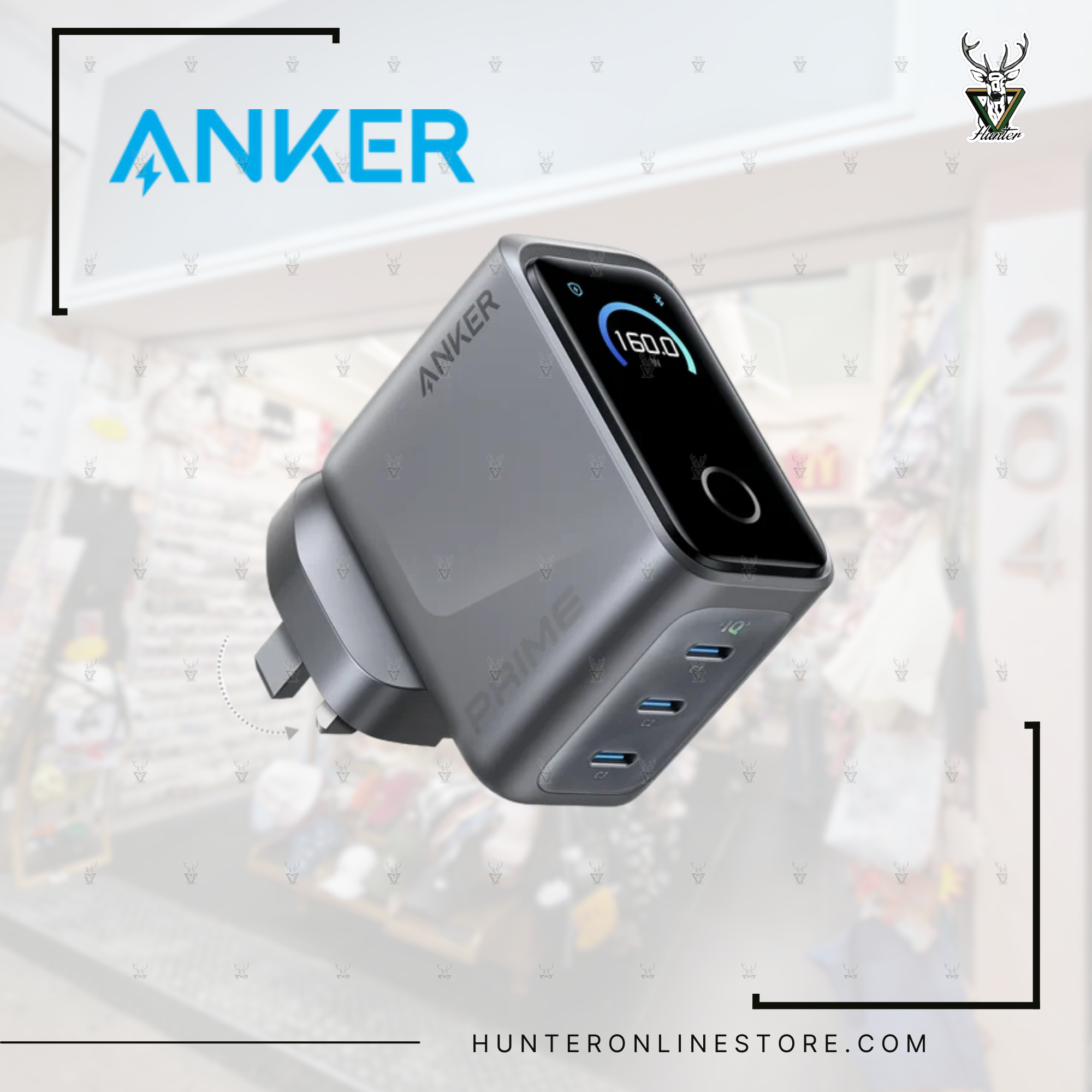 Anker Prime Charger 140W USB-C 3輸出牆插充電器 Prime Charger 140W USB-C 3-Output Wall Charger(160W, 3 Port)