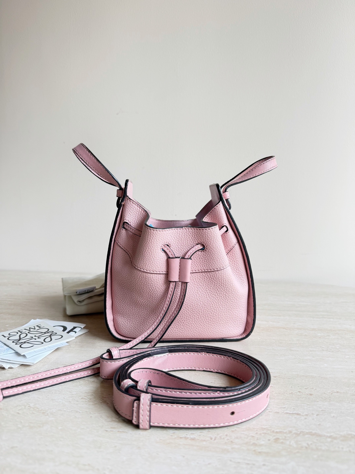 【預訂貨品】LOEWE粉色荔枝皮hammock吊床包