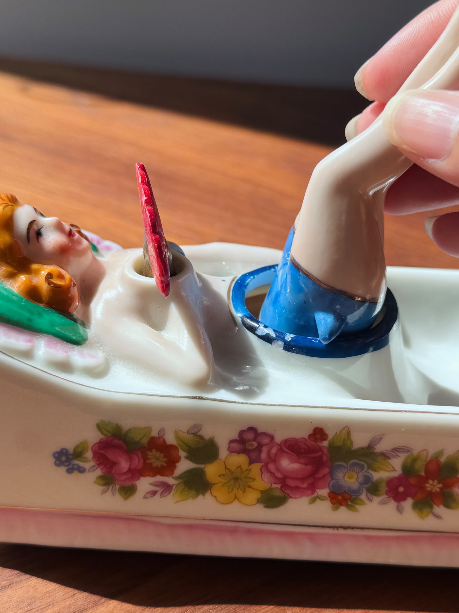 Rare! Vintage C.a. 1950s Japanese Pin-Up Girl “Naughty Nodder” Ashtray (MT2613)