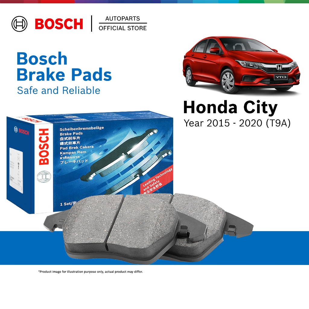 Bosch Front Brake Pads for Honda City GM6 T9A 3rd Gen (2014 - 2019) - 0986AB2544