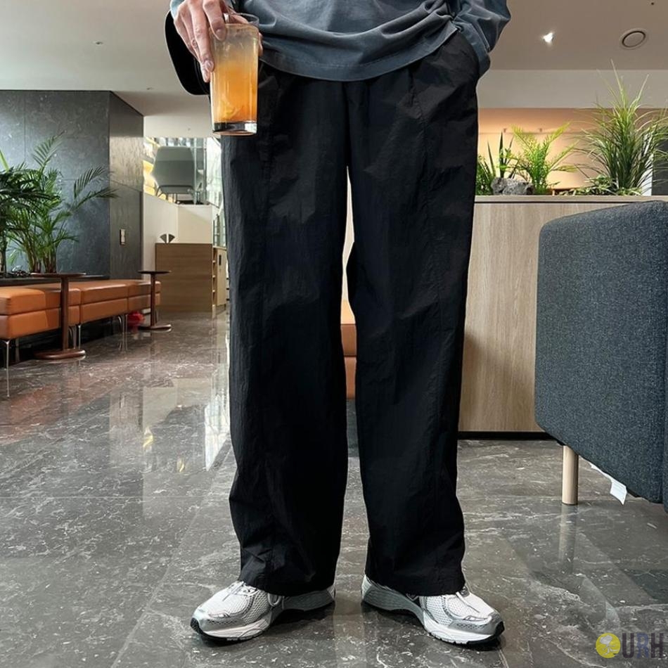 【100%保證韓國直送】Ultra Thin Easy 輕量全橡筋寬版尼龍長褲 👖 [4 color] RG165859