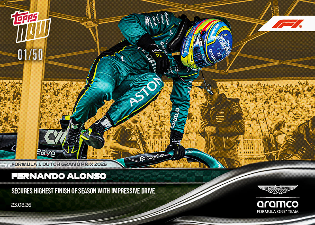 Fernando Alonso - 2026 F1 Topps NOW® #54 Dutch GP 紀念卡【團購】