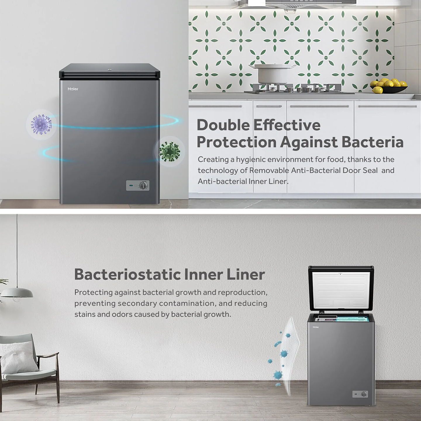 Haier 187L Chest Freezer Stainless Steel (HCF-187MSS)