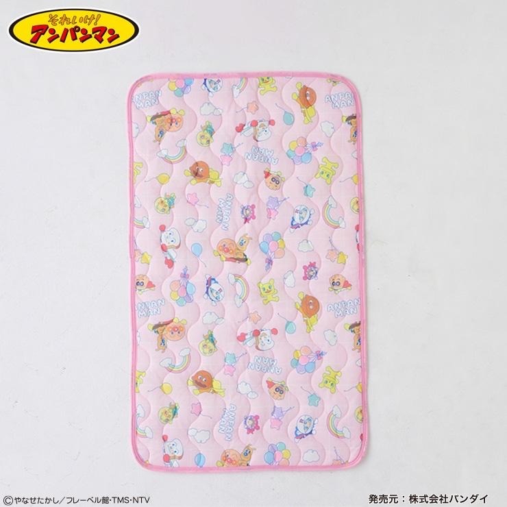 🇯🇵限時預訂 日本直送🇯🇵粉紅色麵包超人人物滿印涼感床墊70x120cm