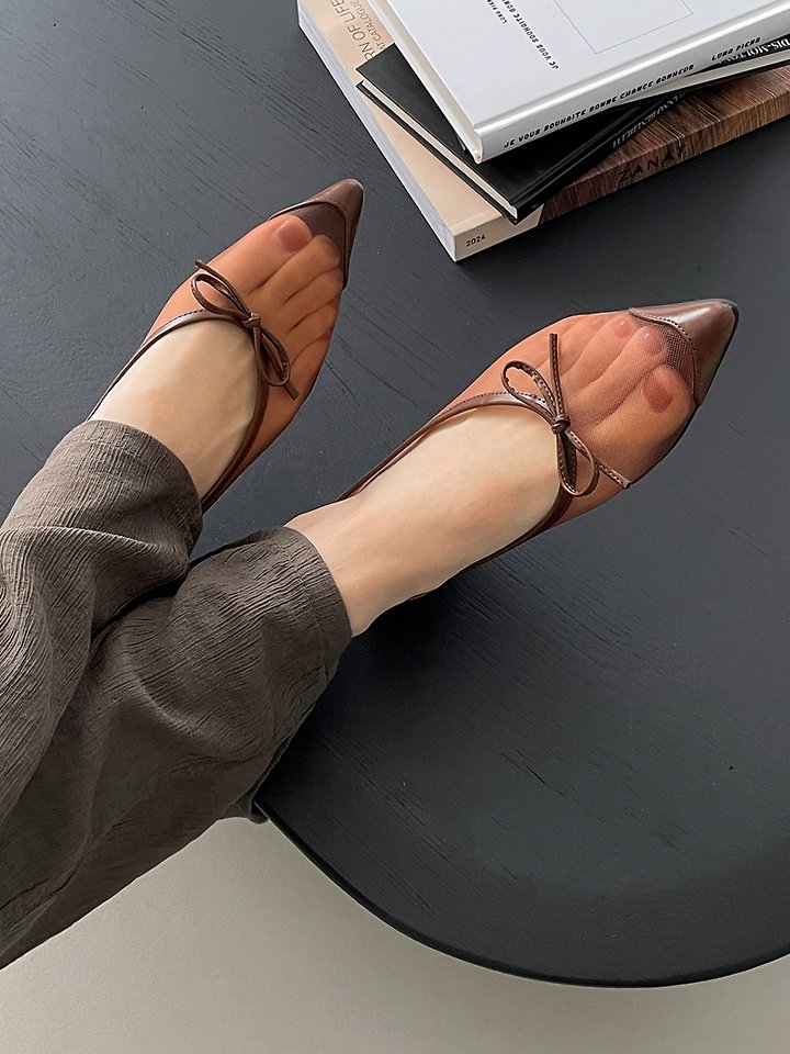 Mesh Pointed Toe Flats (3 colors)