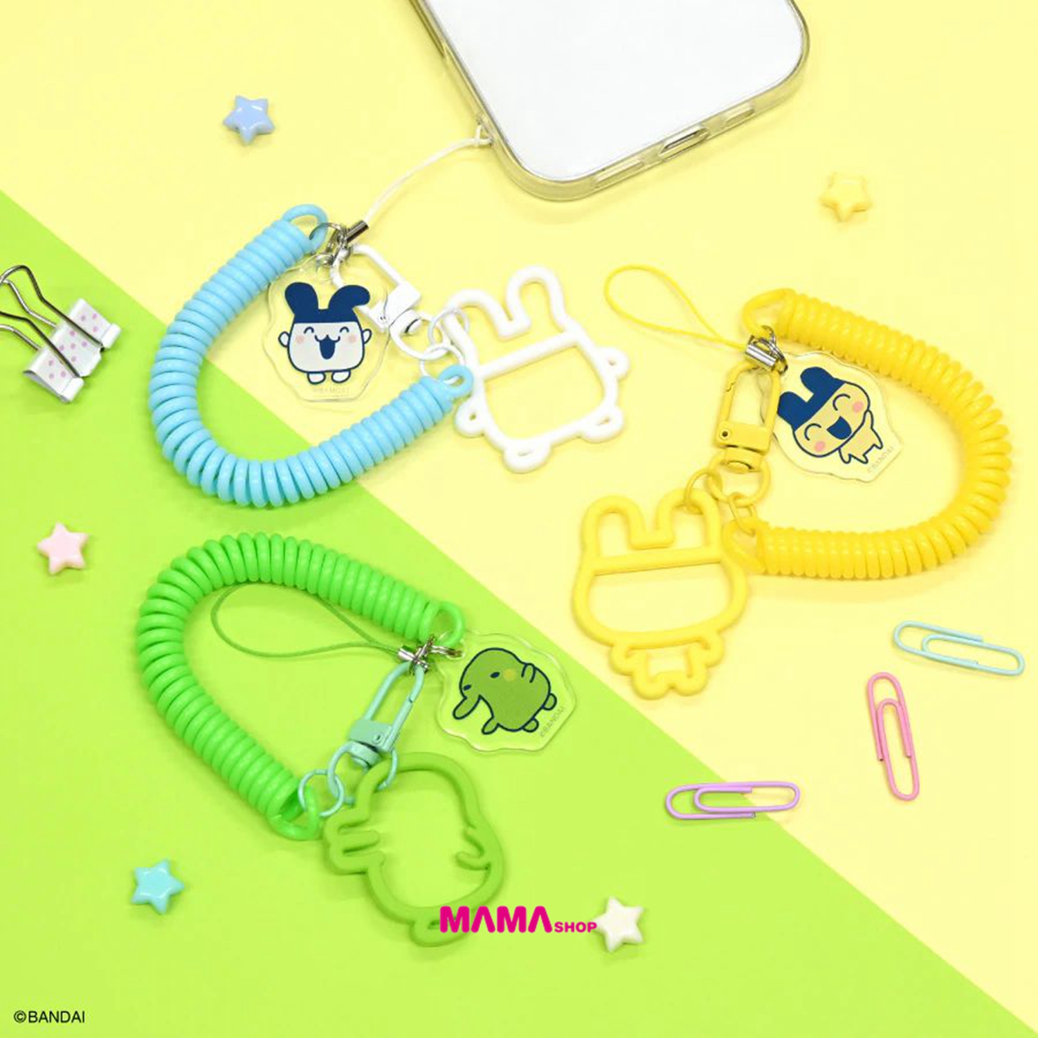 日本直送Tamagotchi 多用途彈簧掛繩 multi-coil strap