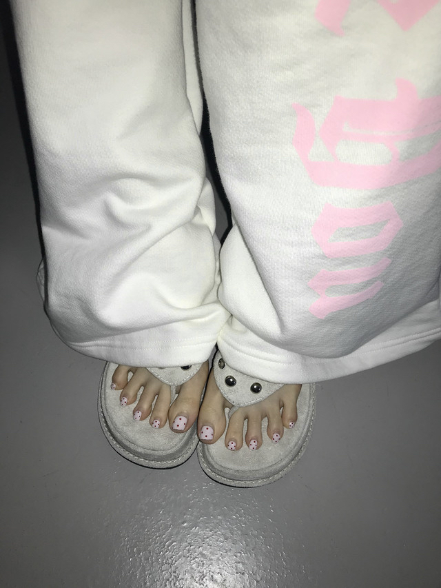 Cotton Gothic Print Flare Sweatpants