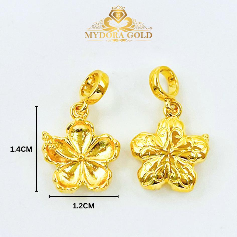 MYDORA Charm Bunga Raya Full Gold (5G) l EMAS 916/22K