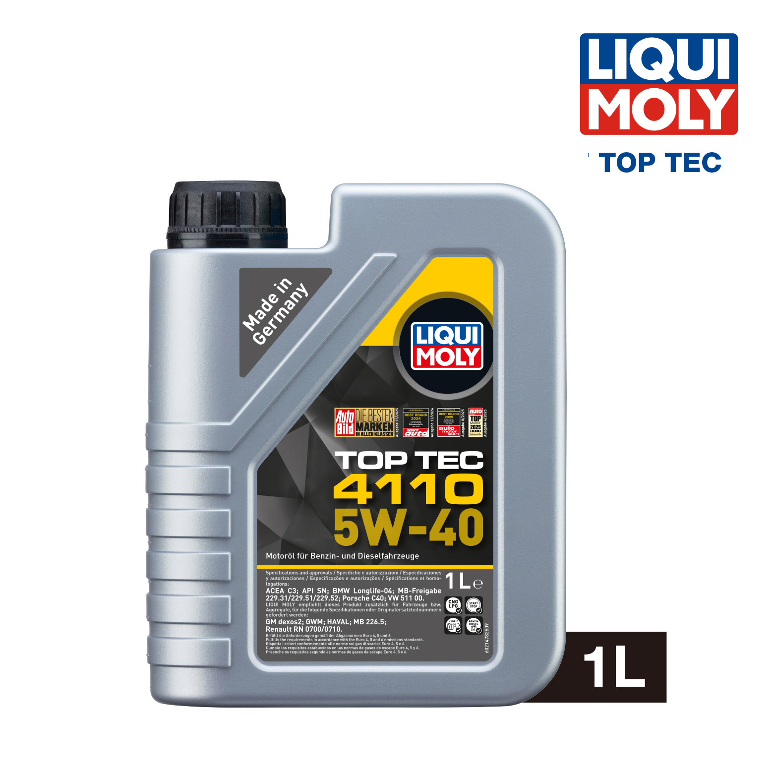 LIQUI MOLY Top Tec 4110 5W-40 (1L) 機油/潤滑油/偈油【原裝行貨】