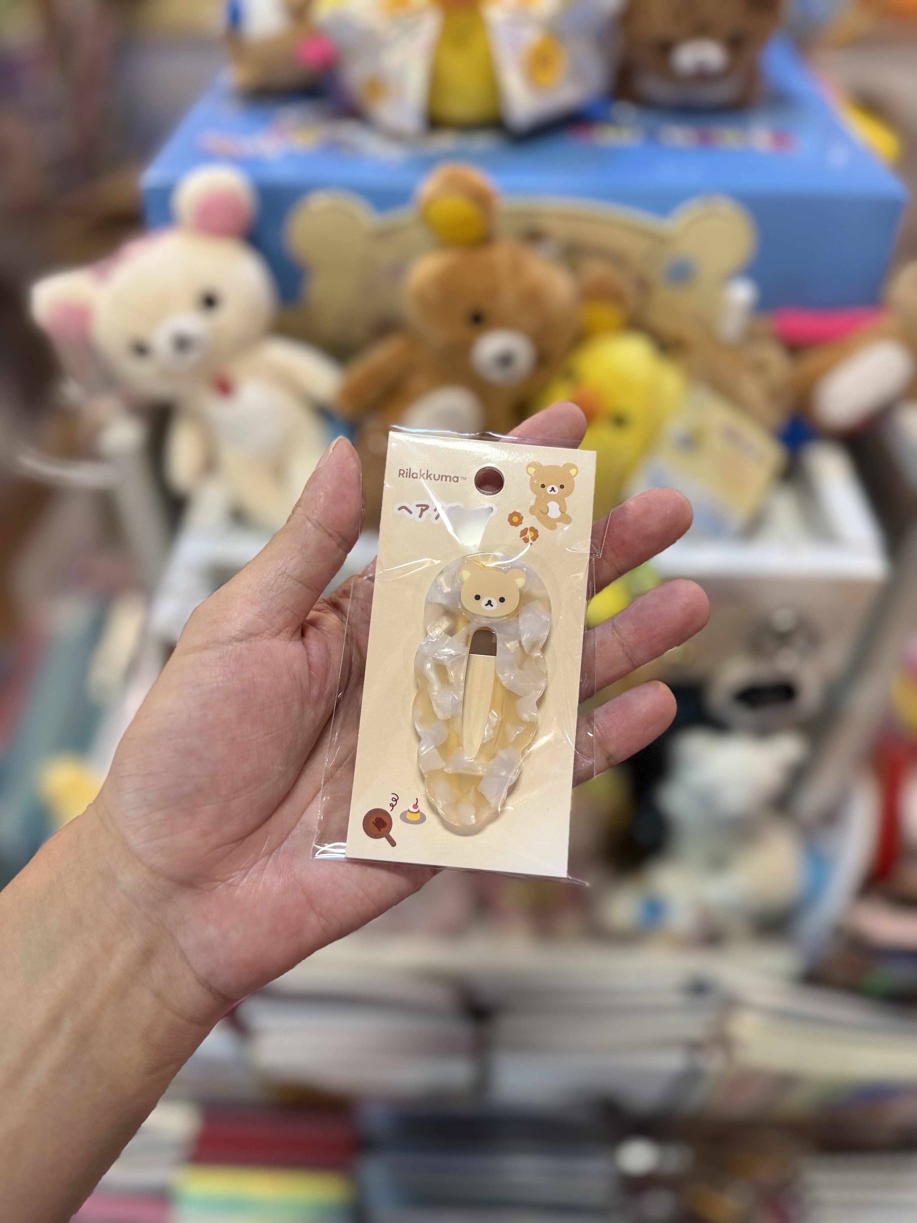 《現貨》全新Rilakkuma 碎石花紋髮夾