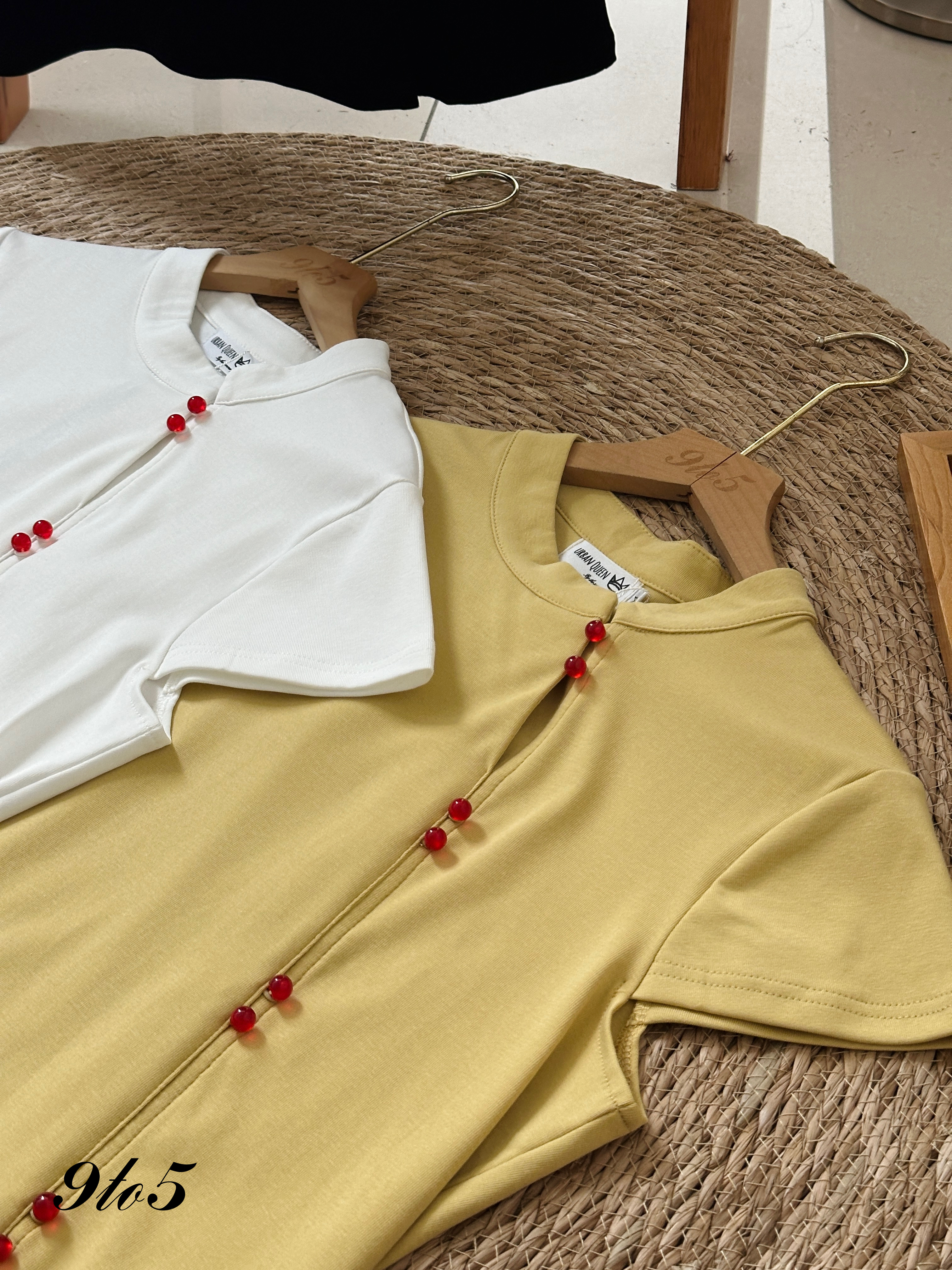 T3902 Cape Sleeve Cheongsam Top - 3 Colors