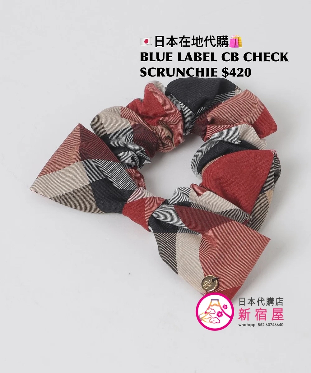 BLUE LABEL CB CHECK SCRUNCHIE