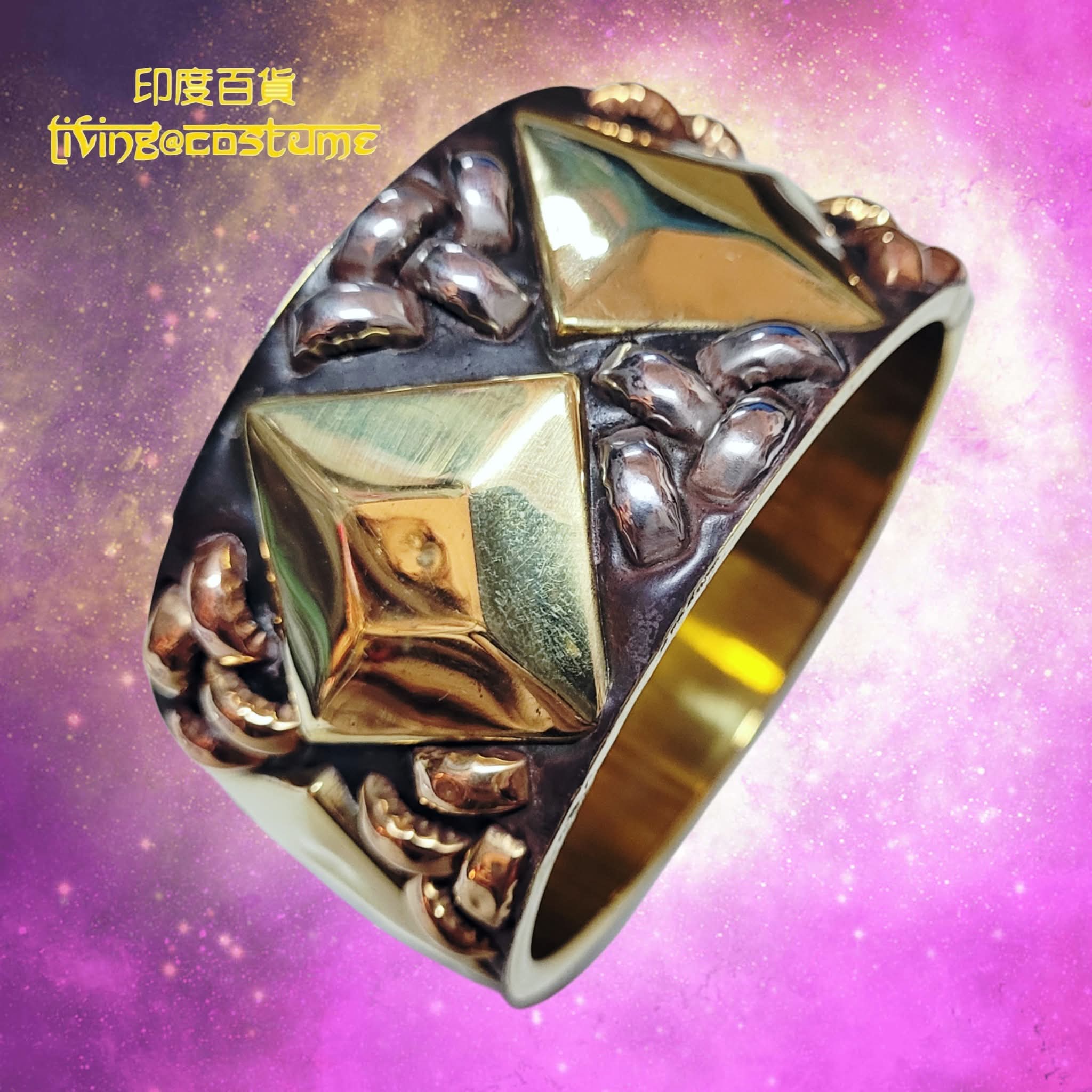 印度混色銅寬版手環