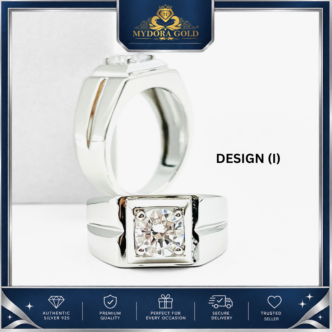 MYDORA 925 Silver Ring - Cincin Imperial Edge Collection