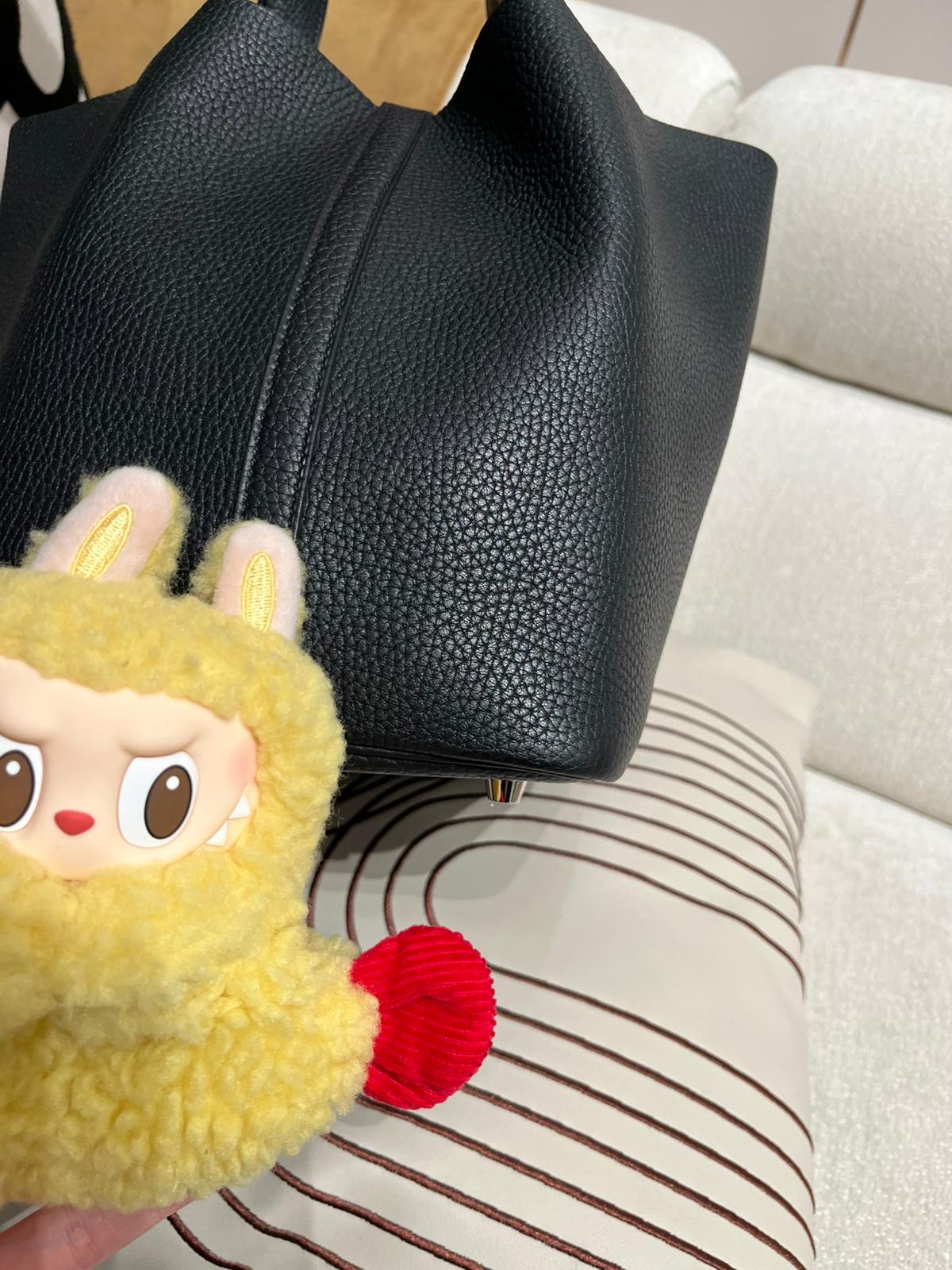 Hermes picotin 22,黑色銀扣,STAMP C 100%Authentic ,98%new  ✅key lock ✅dust bag