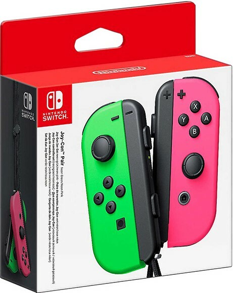 【行貨】Nintendo Switch Joy-Con 控制器 (電光綠色 / 粉紅色 Splatoon Edition) NSW-0099