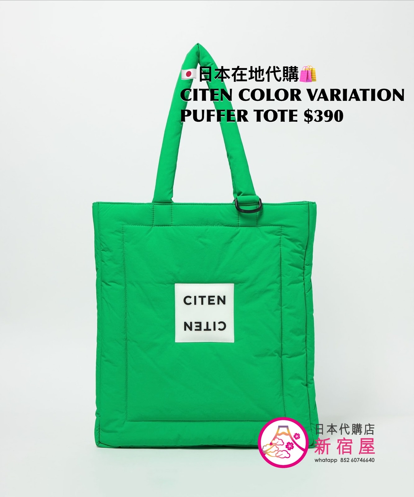 CITEN COLOR VARIATION PUFFER TOTE