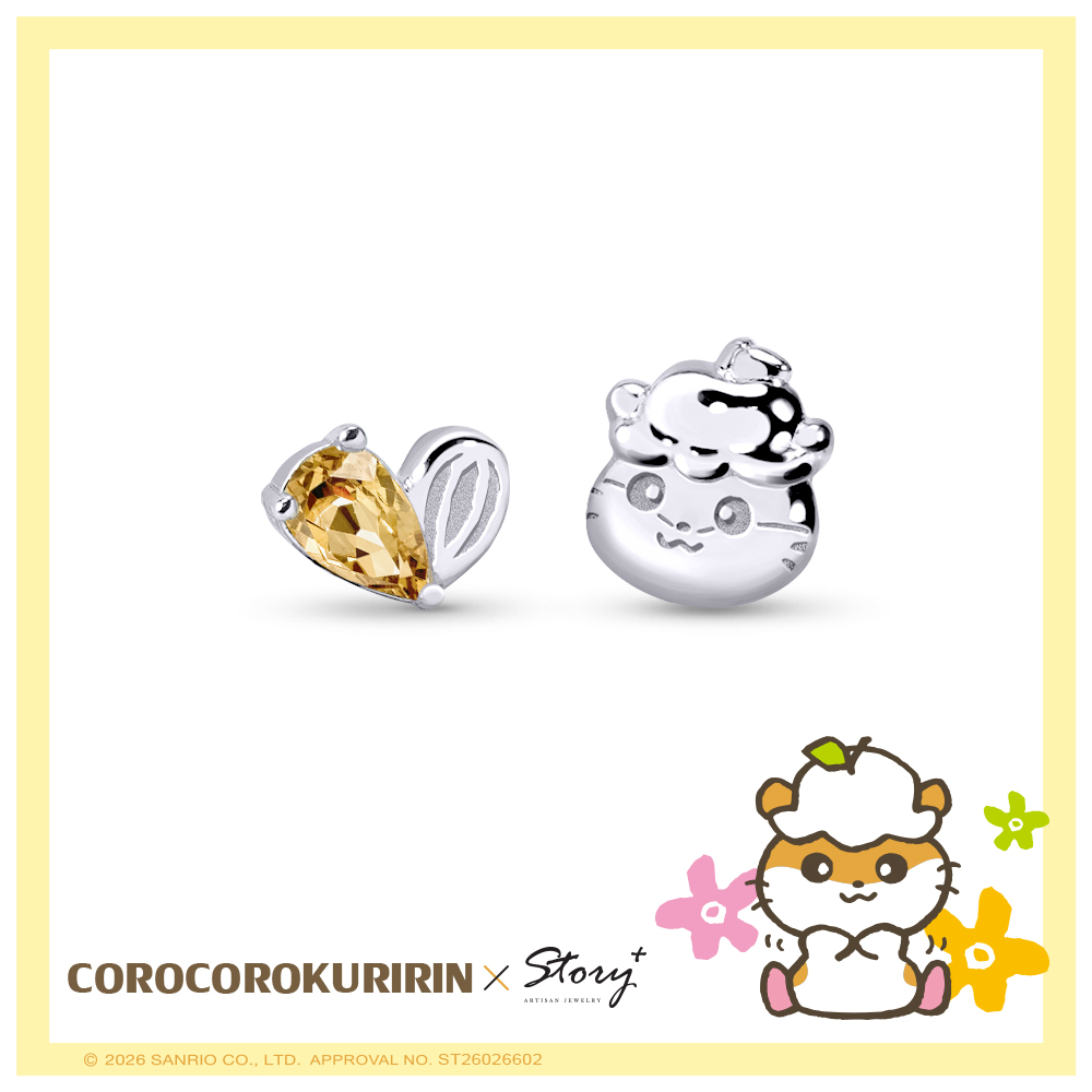 📦訂購 台灣限定 STORY 故事銀飾 X 三麗鷗 Sanrio Coro Coro Kuririn 經典系列 CK鼠 可樂鈴晶鑽純銀耳環