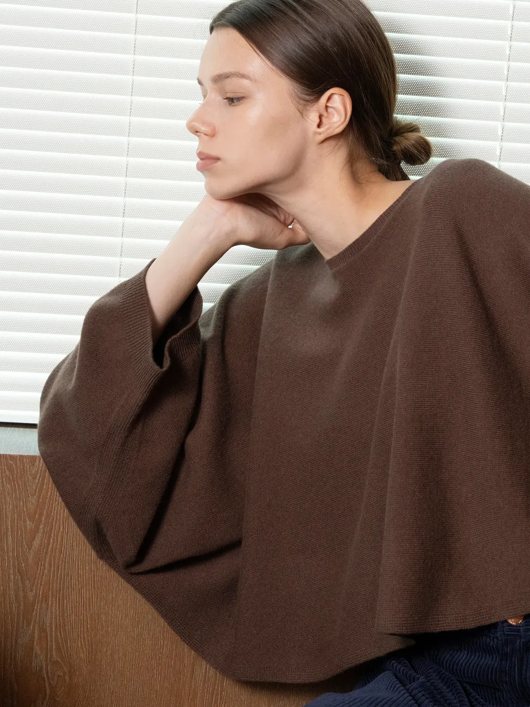 TOP09_09 超細羊毛蝙蝠袖短knit (3色)