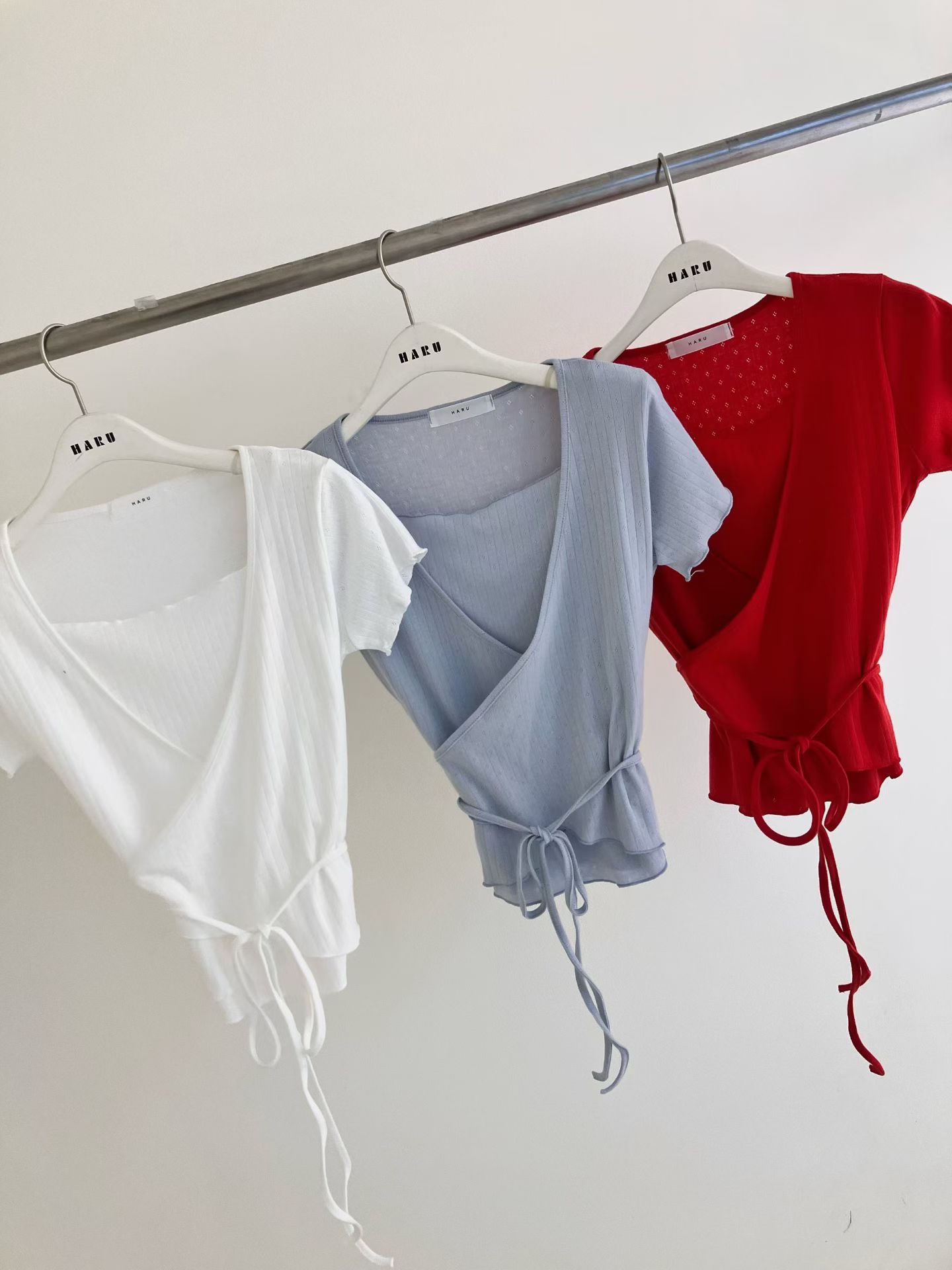 HA22 綁腰假2件修身Top 