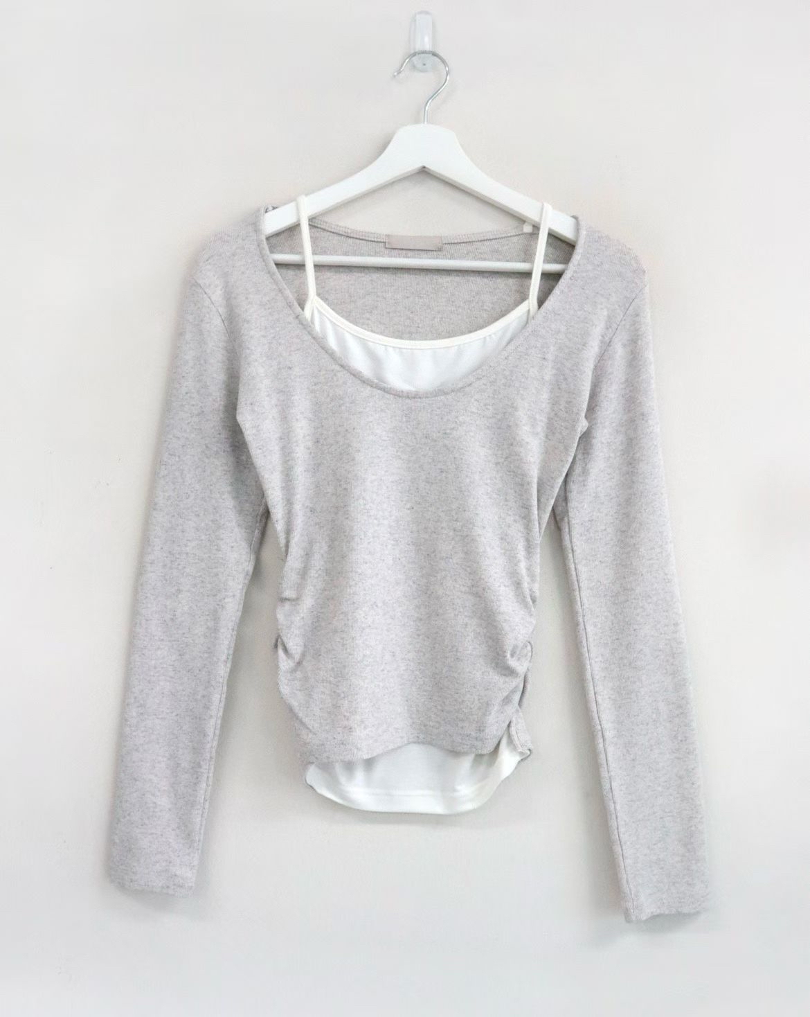 韓國顯瘦兩件外撘假背心