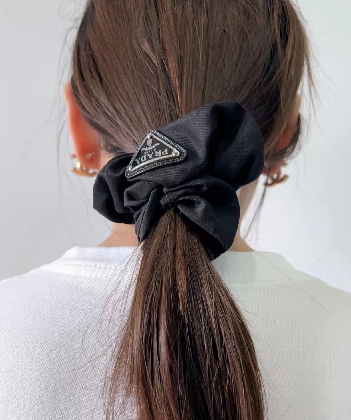 限時優惠🩷訂貨📮Prada 髮圈 可綁手做裝飾 ～ 黑銀