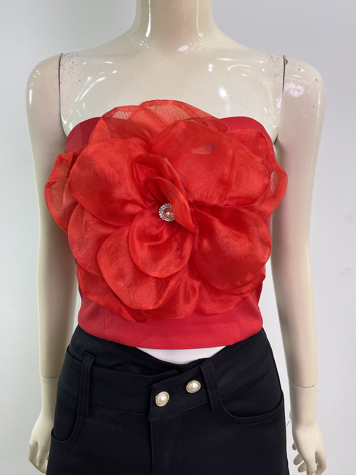 Midnight Bloom Strapless Luxe Top M135