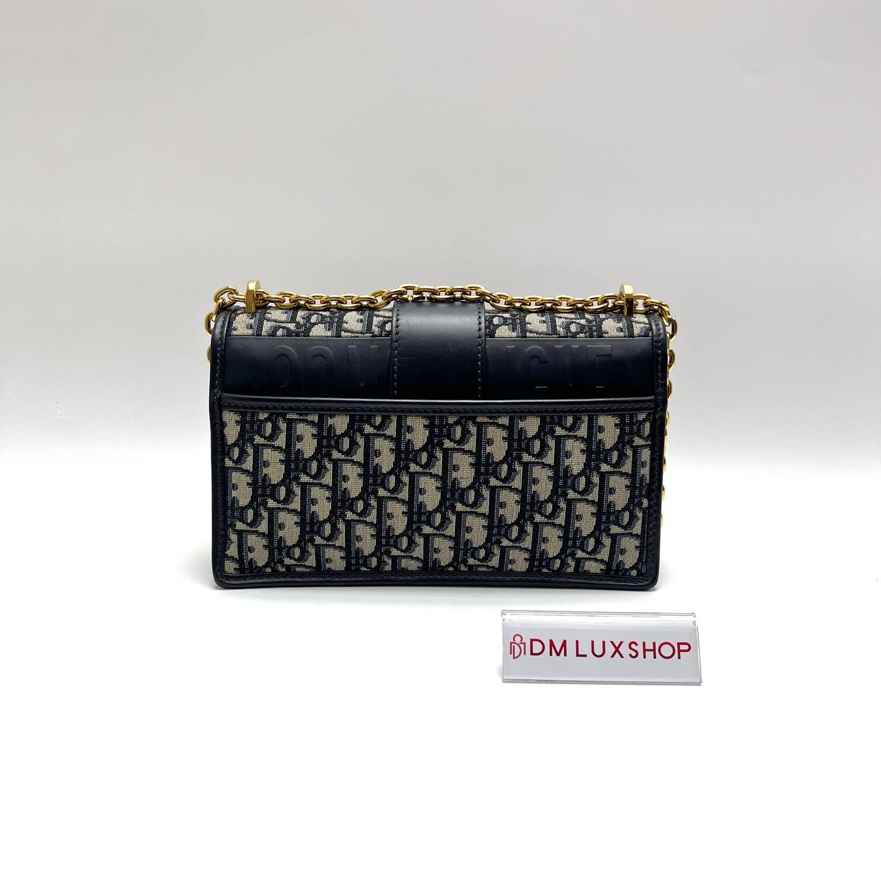 Dior Blue Oblique 30 Montaigne w/ Chain