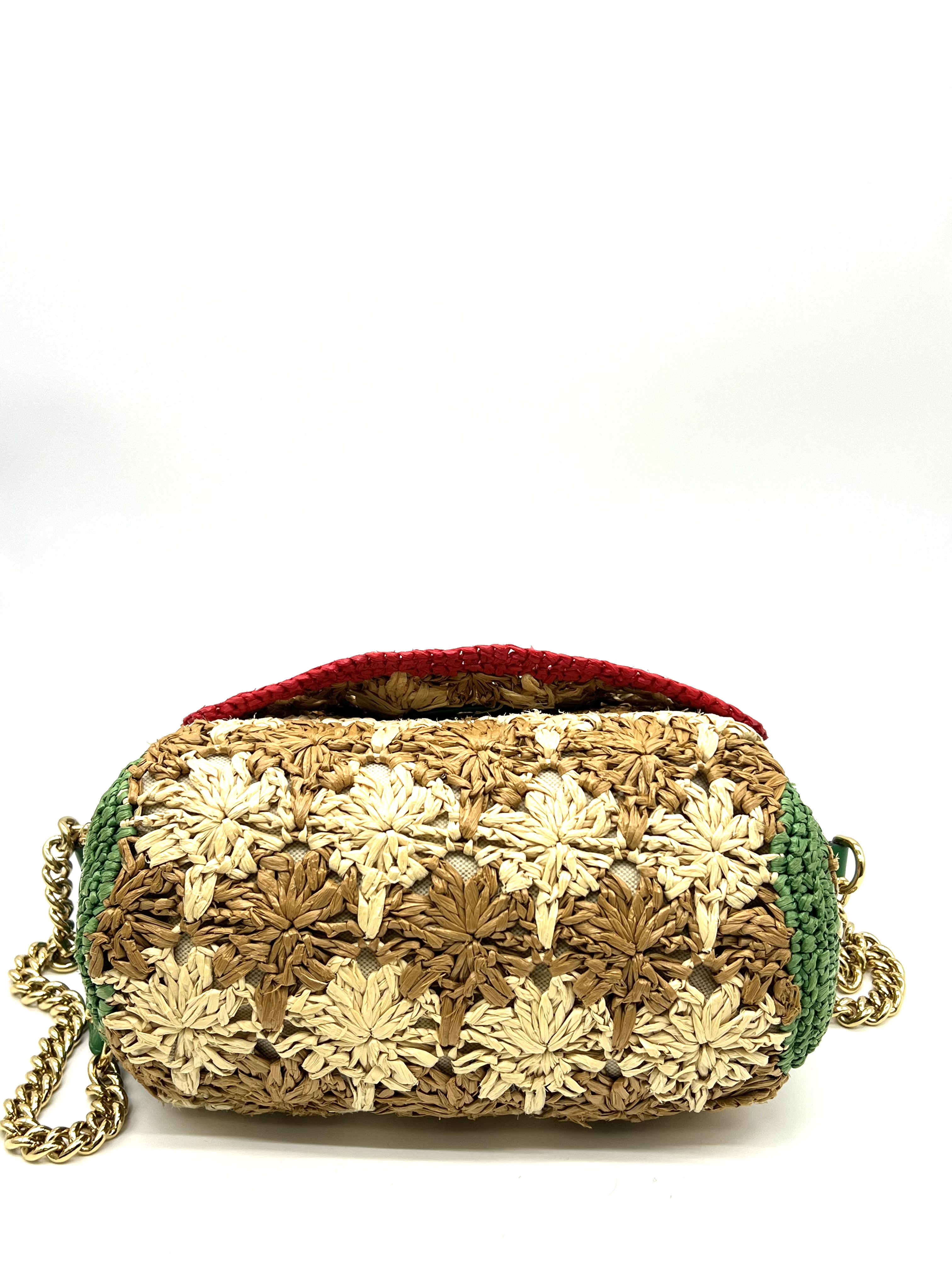 Pre-Owned GG Marmont Raffia Crochet Flower Shoulder Bag / Product Code: 26051202