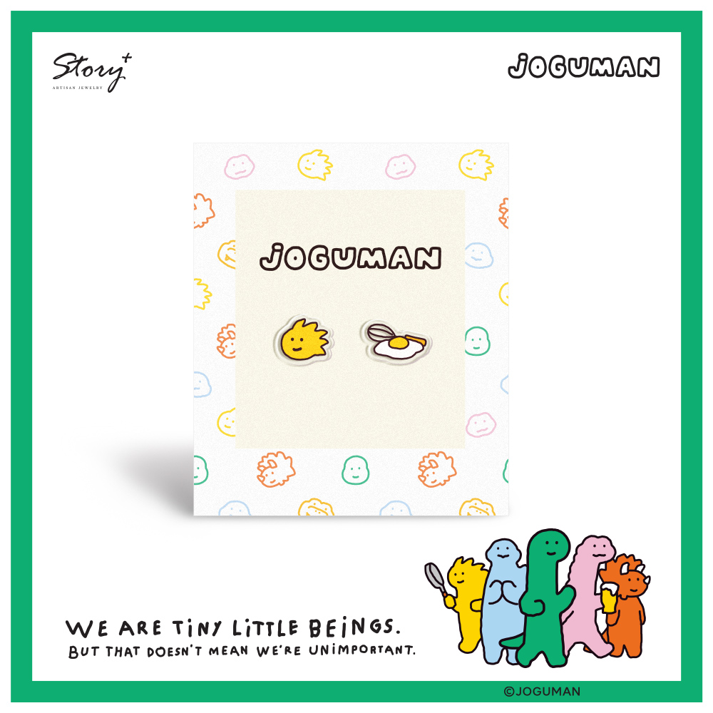 【台灣7-11 預購】JOGUMAN 壓克力耳環（ANKYLO款）