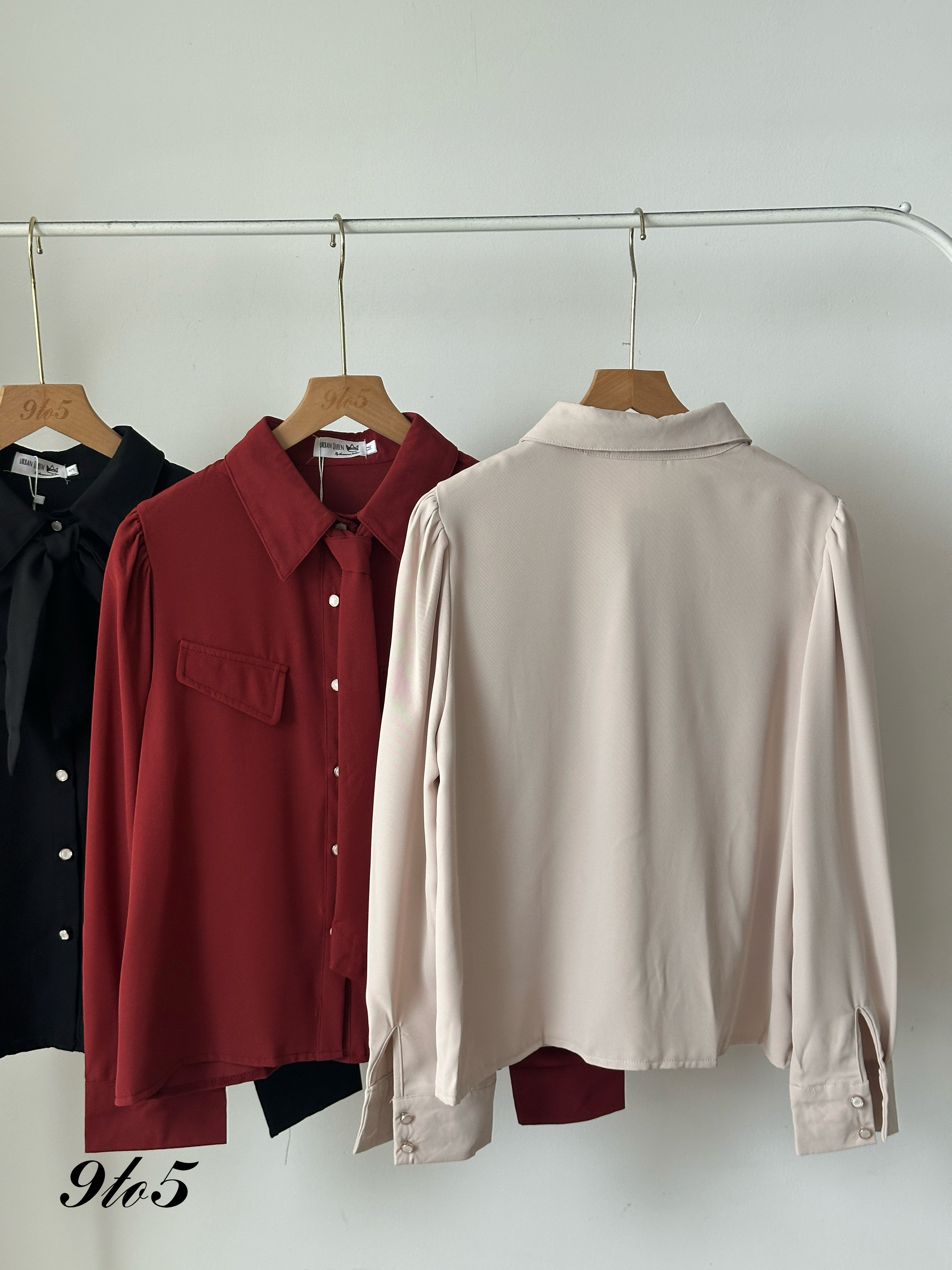 T4034 Self-tie Shirt - 3 Colors