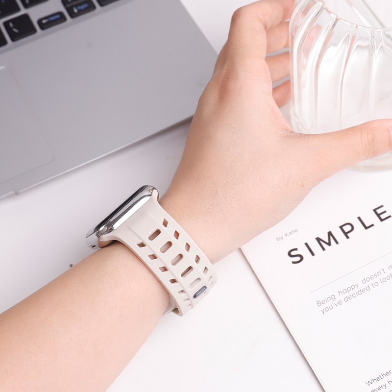 智能手錶帶 鯊魚矽膠錶帶