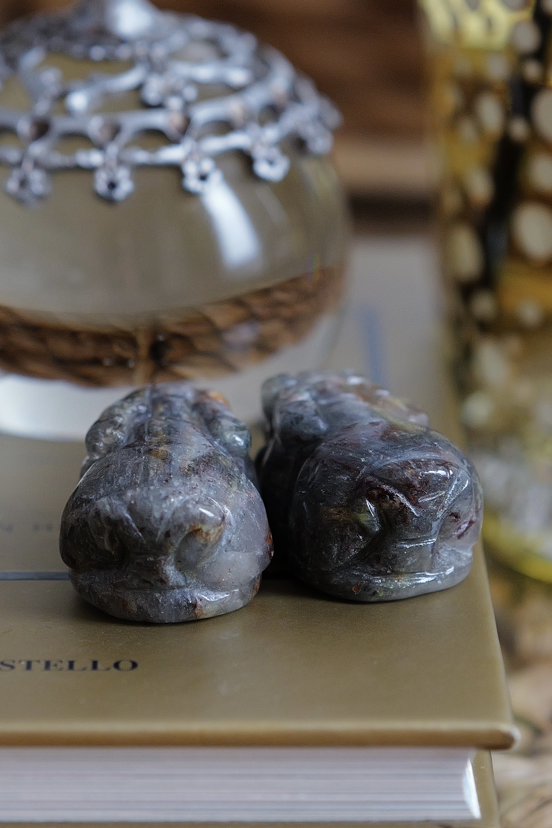 ༒3.5cm+紅綠幽靈金錢貔貅擺件一對༒ PU.1235CJ2G6M-RA18*A26