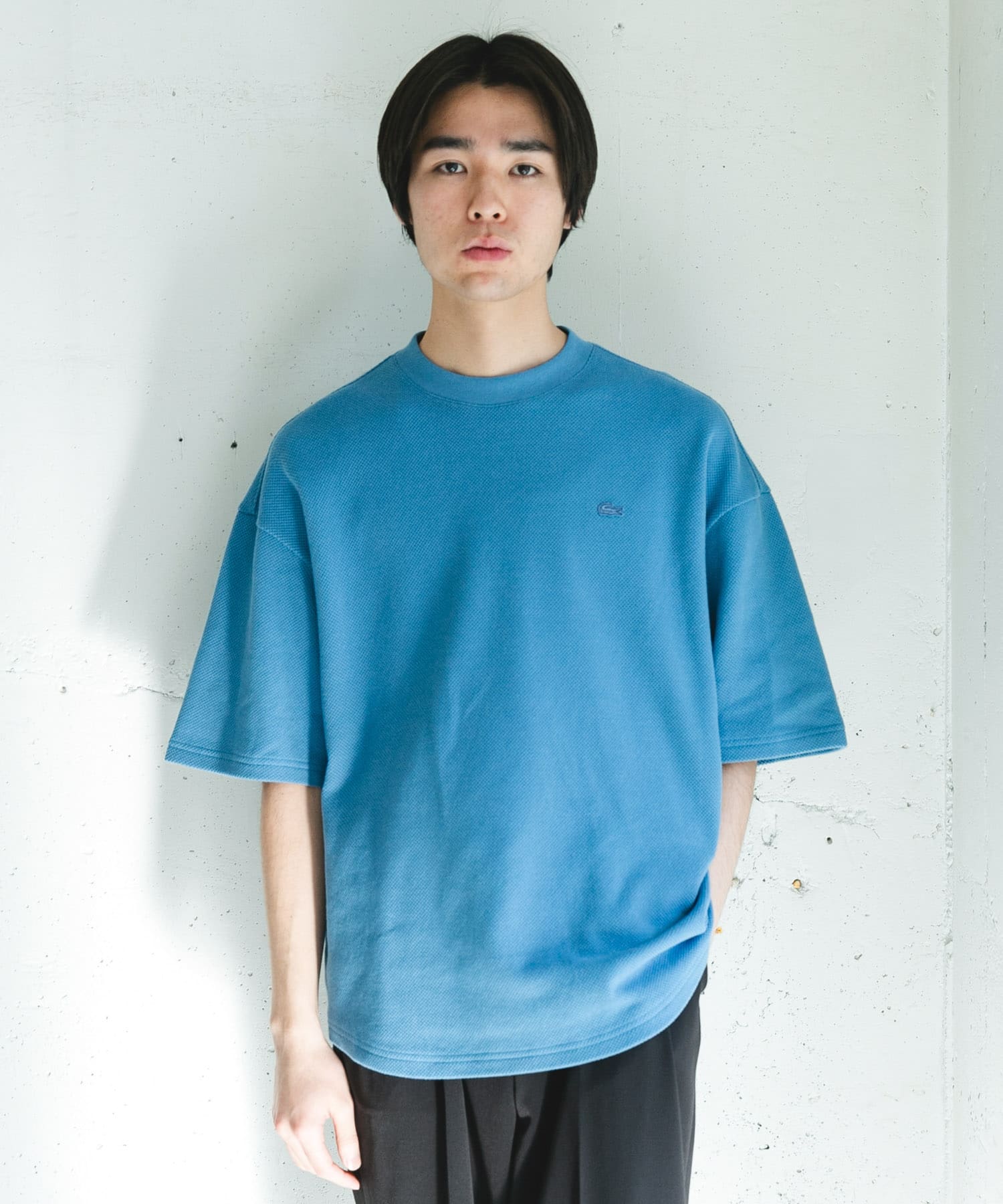 LACOSTE×DOORS THICK PIQUE ROUND SHORT-SLEEVE