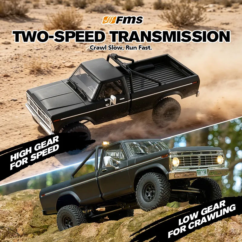 【香港現貨】FMS 1:18 FCX18II FORD F-100 無刷攀爬車 | 高低兩檔變速 | 磁吸車殼