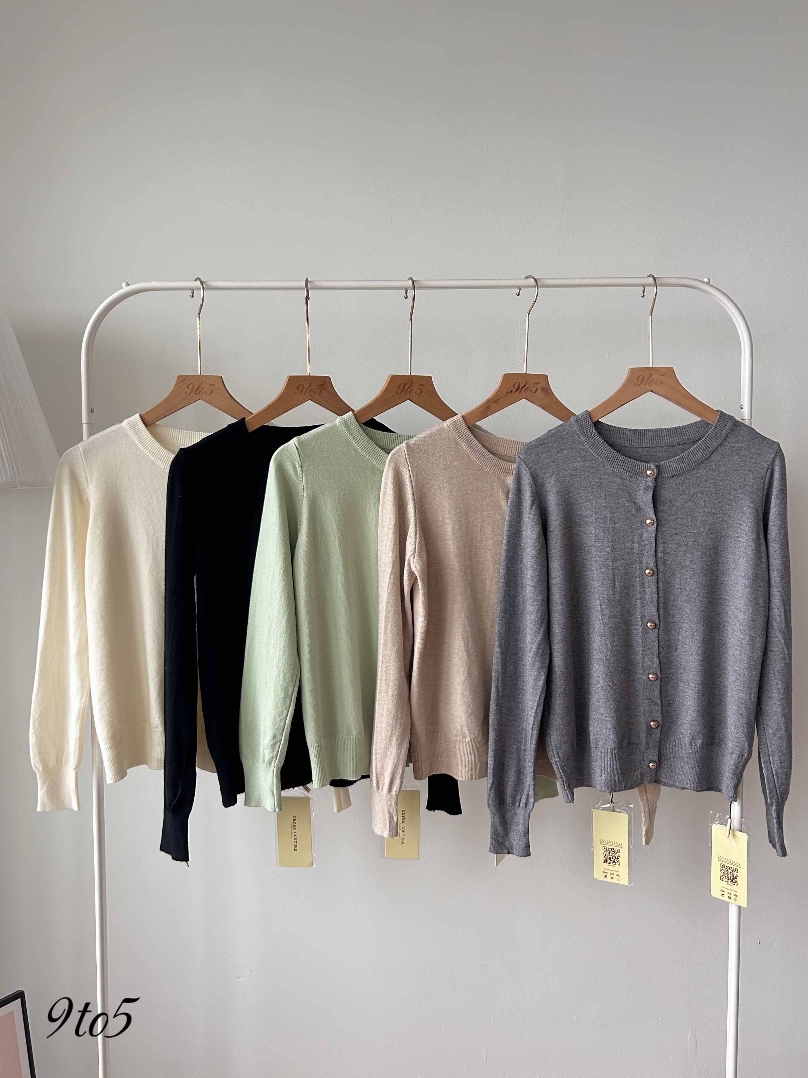 T4456 Long sleeves Knit Cardigan - 5 Colors 