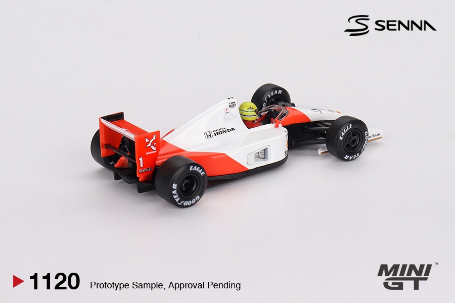Mini GT 1/64 McLaren MP4/6 #1 Ayrton Senna 1991 Japanese Grand Prix 2nd Place / Blister Packaging - MGT01120-BL