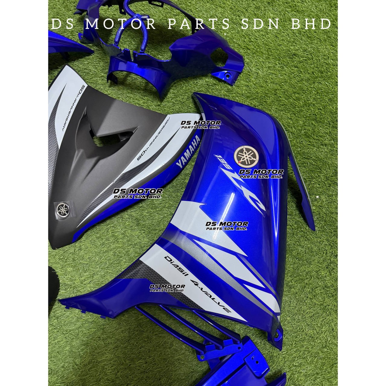 YAMAHA LC135 V2 V3 V4 Cover Set 50th Biru