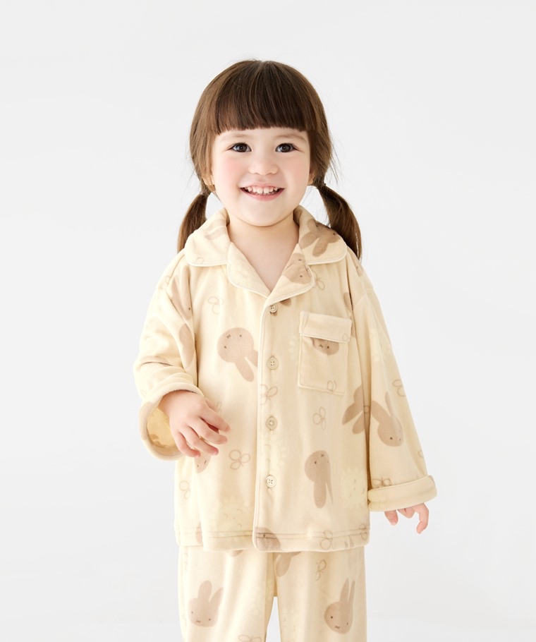 💚代購 台灣直送💚正版授權Miffy兩色人物滿印絲絨長袖家居服上下套裝