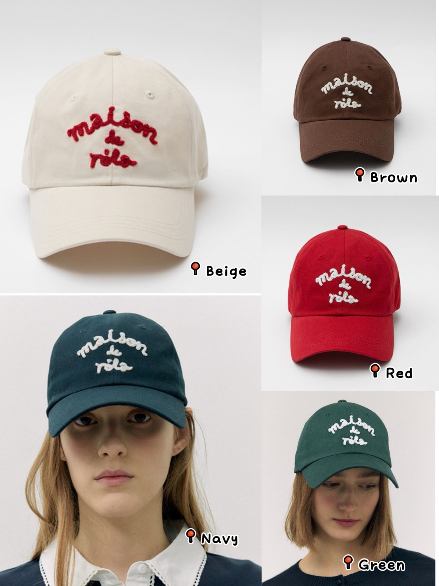 🎀Rolarola 🎀 MAISON DE ROLA BALL CAP 🧢 原價45000won 獨家折扣優惠 